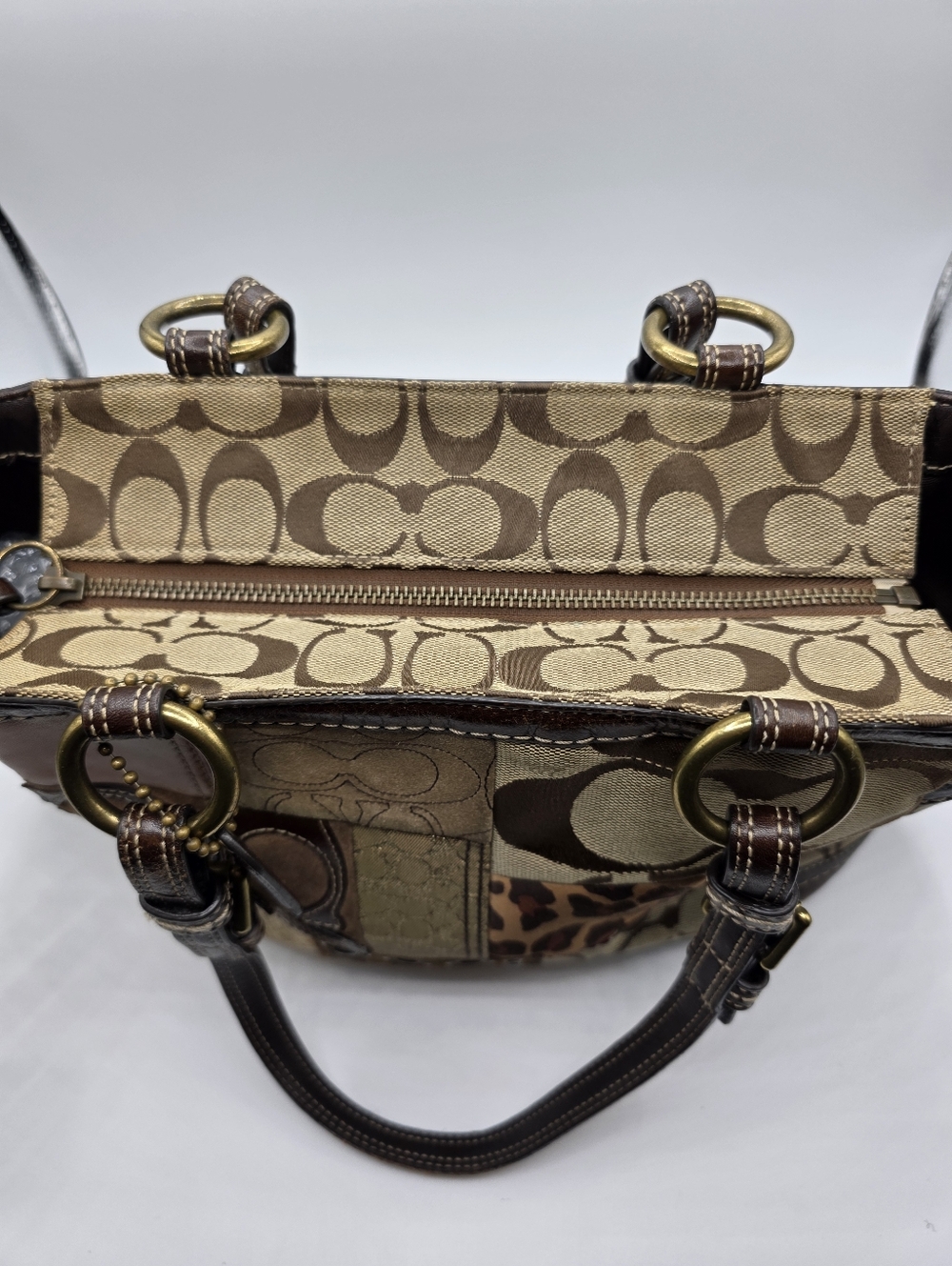 Vintage Coach Patchwork Shoulder Bag Y2K - Picture 4 of 16
